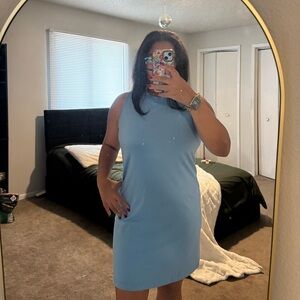 A New Day Light Blue Ribbed Top